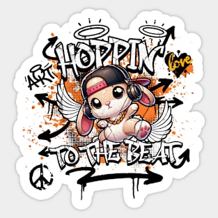 Hopping to the beat Sticker